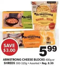 Colemans Armstrong cheese blocks or shreds assorted offer