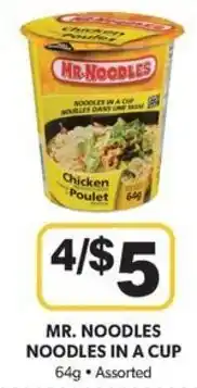 Colemans Mr. noodles noodles in a cup offer