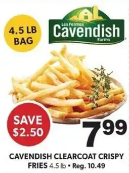 Colemans Cavendish clearcoat crispy fries offer