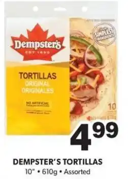 Colemans Dempster's Tortillas offer