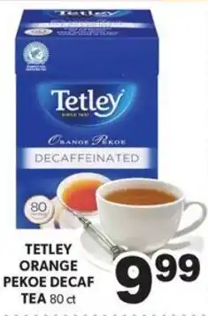 Colemans Tetley orange pekoe decaf tea offer
