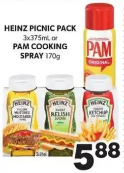Colemans Heinz picnic pack or pam cooking spray offer