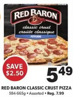 Colemans Red baron classic crust pizza offer