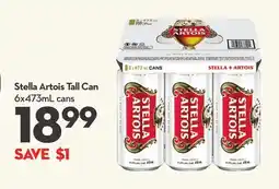 Longo's Stella Artois Tall Can offer