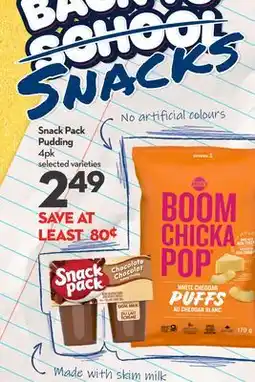 Longo's Snack Pack Pudding offer