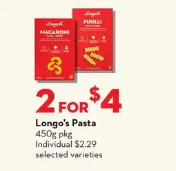 Longo's Longo's Pasta offer