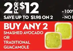 Longo's Smashed Avocado or Traditional Guacamole offer