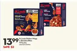 Longo's St. Louis Chicken Wings or Boneless Bites offer