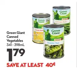 Longo's Green Giant Canned Vegetables offer