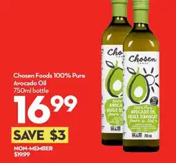 Longo's Chosen Foods 100% Pure Avocado Oil offer