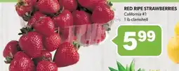Colemans Red ripe strawberries offer