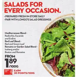 Longo's SALADS FOR EVERY OCCASION offer