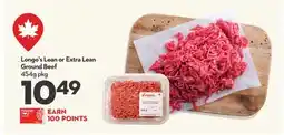 Longo's Longo's Lean or Extra Lean Ground Beef offer
