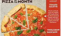 Longo's PIZZA OF THE MONTH offer