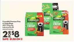 Longo's Cavendish Premium Fries or Onion Rings offer