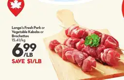 Longo's Longo's Fresh Pork or Vegetable Kabobs or Brochettes offer