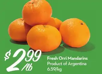 Longo's Fresh Orri Mandarins offer