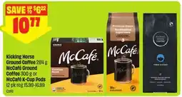 FreshCo Kicking Horse Ground Coffee 284 g or McCafe Ground Coffee 300 g or McCafe K-Cup Pods offer