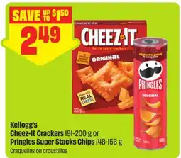 FreshCo Kellogg's Cheez-It Crackers 191-200 g or Pringles Super Stacks Chips 148-156 g offer