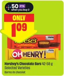 FreshCo Hershey's Chocolate Bars 42-58 g Selected Varieties offer