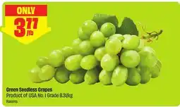 FreshCo Green Seedless Grapes Product of USA No. 1 Grade 8.31/kg offer