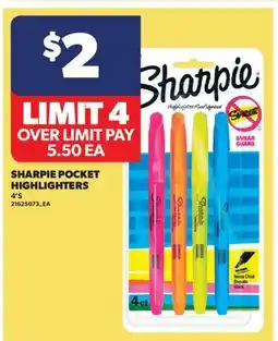Real Canadian Superstore SHARPIE POCKET HIGHLIGHTERS, 4'S offer
