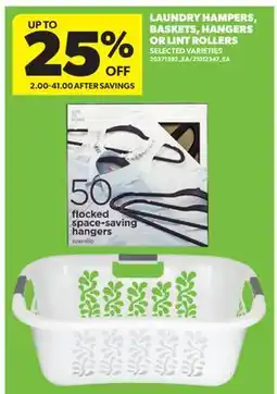 Real Canadian Superstore LAUNDRY HAMPER, BASKETS, HANGERS OR LINT ROLLERS offer
