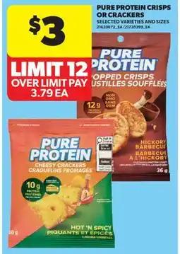 Real Canadian Superstore PURE PROTEIN CRISPS OR CRACKERS offer