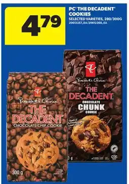 Real Canadian Superstore PC THE DECADENT COOKIES, 280/300G offer