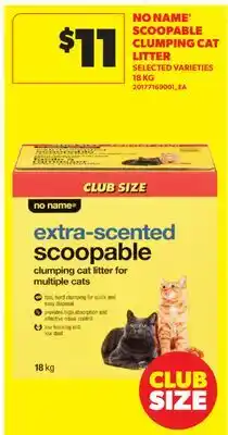 Real Canadian Superstore NO NAME EXTRA-SCENTED SCOOPABLE CLUMPING CAT LITTER offer