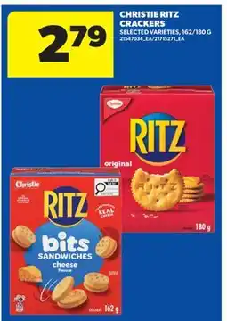 Real Canadian Superstore CHRISTIE RITZ CRACKERS, 162/180 G offer