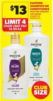 Real Canadian Superstore PANTENE SHAMPOO OR CONDITIONER, 2'S offer
