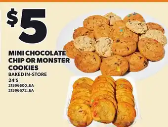 Loblaws MINI CHOCOLATE CHIP OR MONSTER COOKIES, 24'S offer