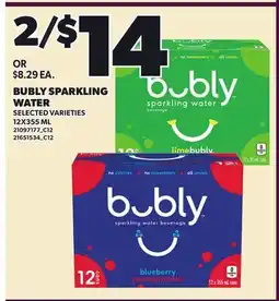 Loblaws BUBLY SPARKLING WATER offer