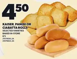 Loblaws KAISER, PANINI OR CIABATTA ROLLS, 6'S offer