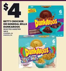 Loblaws BETTY CROCKER OR GENERAL MILLS DUNKAROOS offer