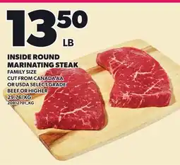 Loblaws INSIDE ROUND MARINATING STEAK offer
