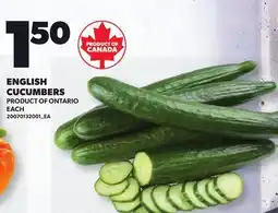 Loblaws ENGLISH CUCUMBERS offer