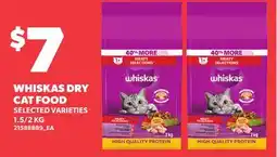Loblaws WHISKAS DRY CAT FOOD, 1.5/2 KG offer