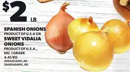 Loblaws SPANISH ONIONS OR SWEET VIDALIA ONIONS offer