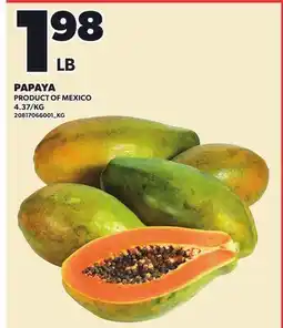 Loblaws PAPAYA offer
