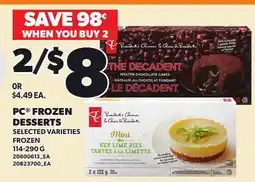 Loblaws PC FROZEN DESSERTS offer