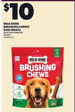 Loblaws MILK BONE BRUSHING CHEWS DOG TREATS, 18-48'S offer