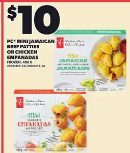 Loblaws PC MINI JAMAICAN BEEF PATTIES OR CHICKEN EMPANADAS offer
