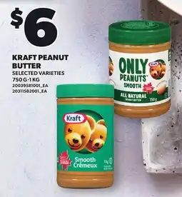 Loblaws KRAFT PEANUT BUTTER, 750 G-1 KG offer