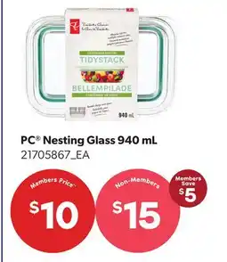 Real Canadian Superstore PC Nesting Glass offer