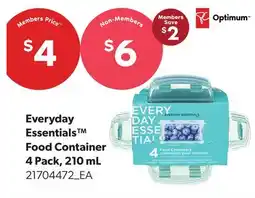 Real Canadian Superstore EVERYDAY ESSENTIALS FOOD CONTAINER 4 PACK, 210 ML offer