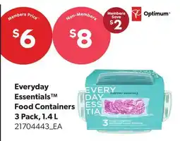 Real Canadian Superstore EVERYDAY ESSENTIALS FOOD CONTAINERS, 3 PACK, 1.4 L offer