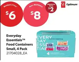 Real Canadian Superstore EVERY ESSENTIALS FOOD CONTAINERS, 4 PACK, 400 ML offer
