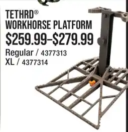 Cabela's TETHRD WORKHORSE PLATFORM offer